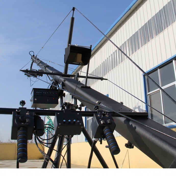 专业摄像摇臂占美品质三轴云台系统电控摇臂8米三角摇臂