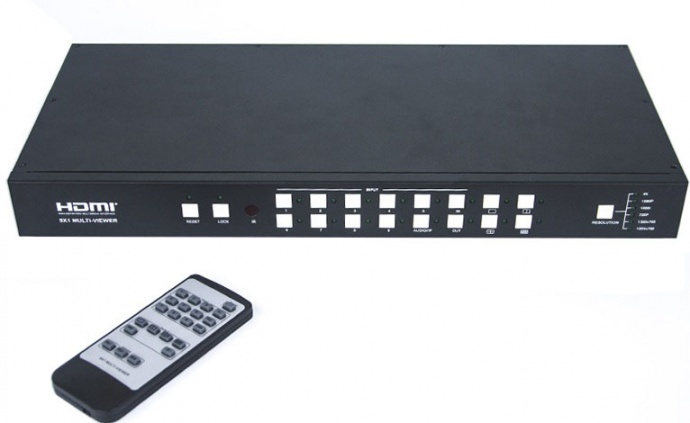 ​派尼珂NK-HD4009HDMIQ高清4K HDMI9画面分割器