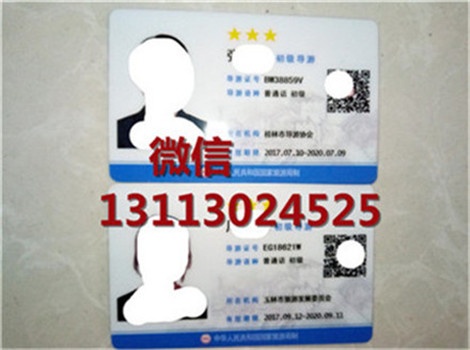 2018新版导游证样本　新版电子导游证图片
