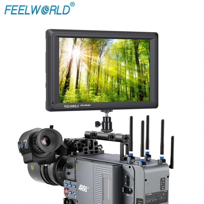 富威德FW279S　7寸 2200nit超高亮度阳光可见摄影监视器 3G-SDI 4K HDMI输入输出 1920X1200 IPS屏 2200亮度高亮摄影摇臂监视器