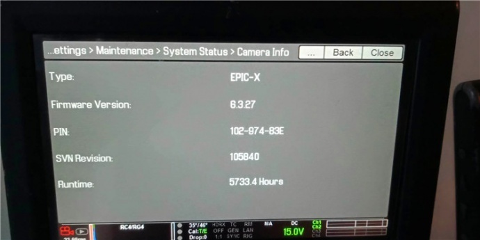 出RED EPIC 5K电影机一台，运行5733小时，成色新，配件齐，价格优