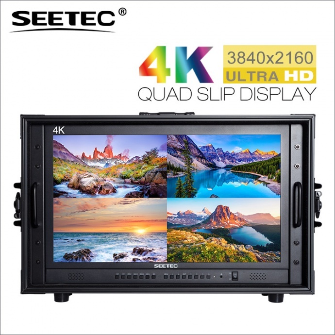 4K系列-SEETEC视瑞特4K238-9HSD-CO 23.8寸4K广播级箱载式导演监视器 4路HDMI输入4画面分割显示 电视台演播室专用4K广播级监视器