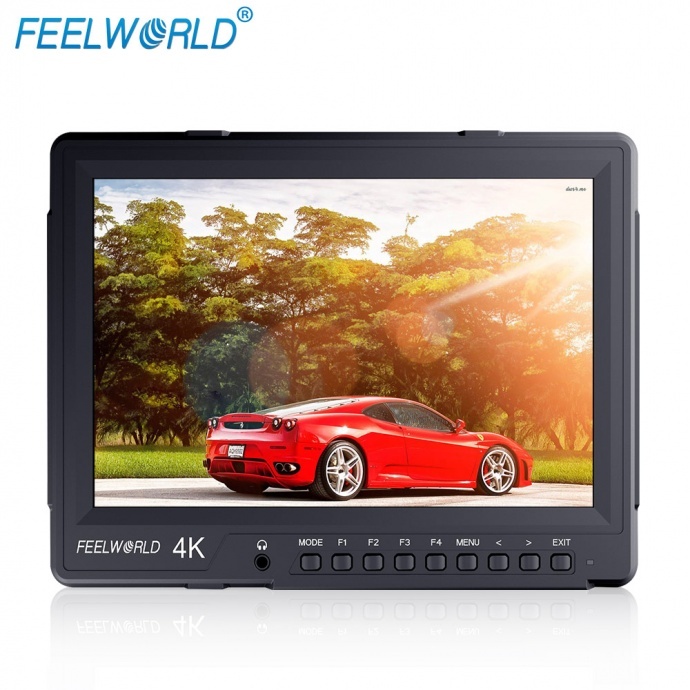 SDI系列-FEELWORLD富威德4K101HSD-256 索尼摄像机外接10.1寸HDMI、SDI同时输入 可以分屏广播级4K监视器 有双画面分割，可以同时监看两个信号源