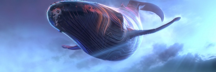 震撼视听——鲸鱼翱翔在湖山之境