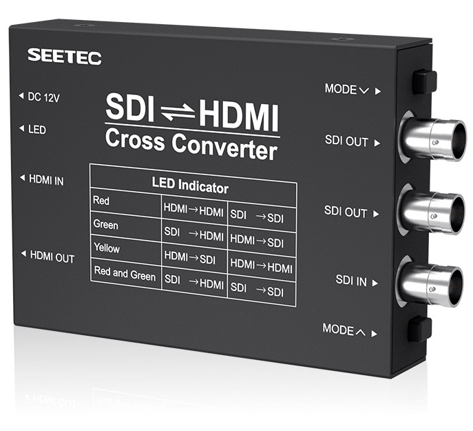 SEETEC视瑞特SCH 视瑞特高清转换器HDMI转SDI,SDI转HDMI,HDMI/SDI双向互转,1路SDI输入，2路SDI输出，1路HDMI输入及输出，视瑞特迷你广播级转换器SCH