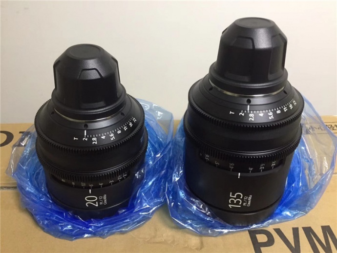 出索尼pk6 拆头 20和135 T2.0 PL口 4K电影定焦头打包甩