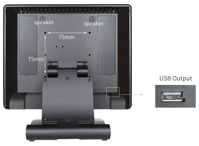 富威德DP121T 12.1寸800X600 TFT USB液晶触摸显示器 可扩展主显示器图片 一台PC可同时连接6台USB显示器 工业扩展触摸显示器