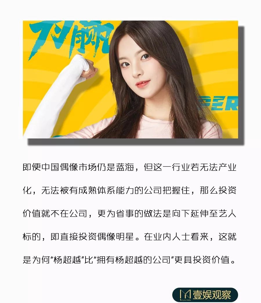 为何“杨超越”比“杨超越背后的公司”更具投资价值?