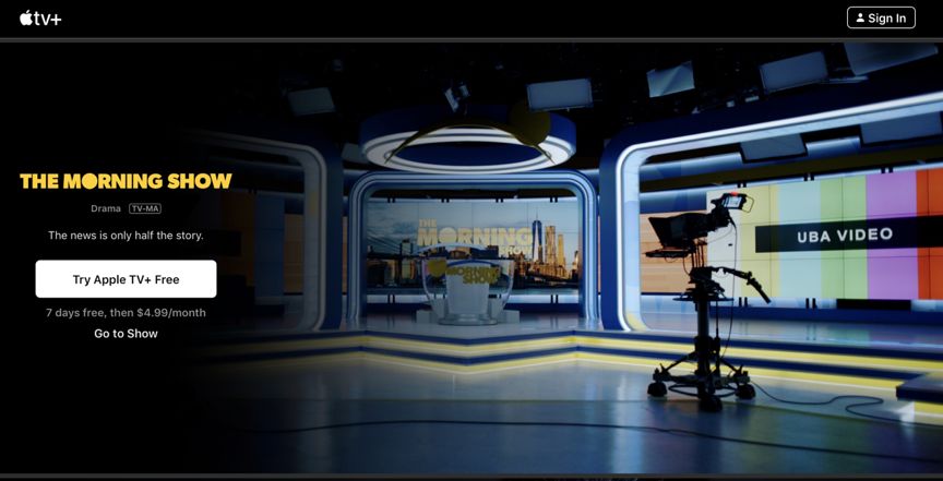 苹果TV+踢馆Netflix:内容不够,价格来凑?