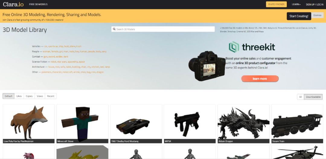 免费3D模型哪里找?这45个网站不可少!~