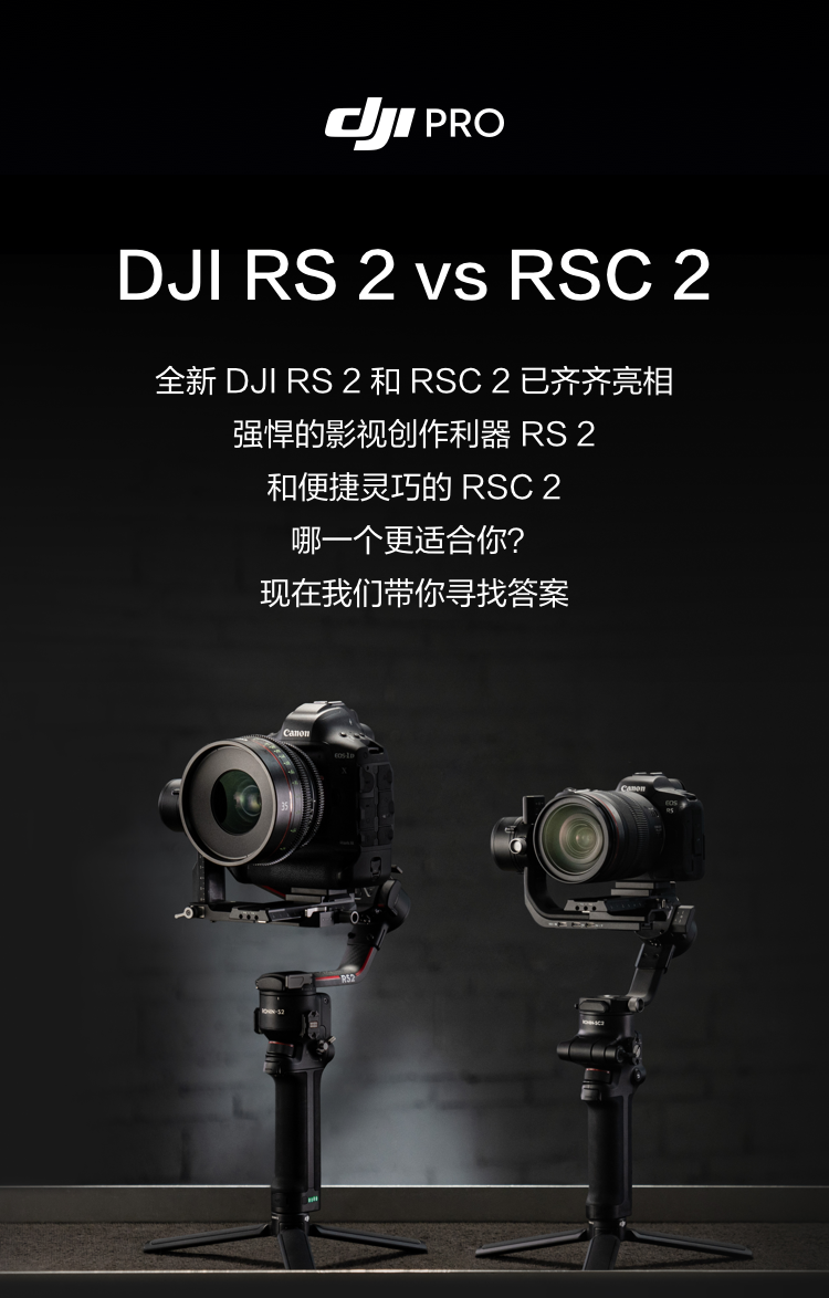 DJI RS 2和RSC 2，哪一款更适合你？