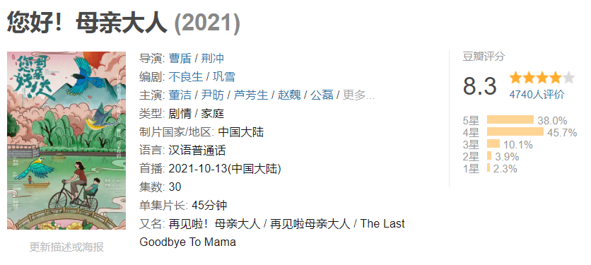 《您好！母亲大人》高口碑收官，小众题材何以引发大众共鸣？