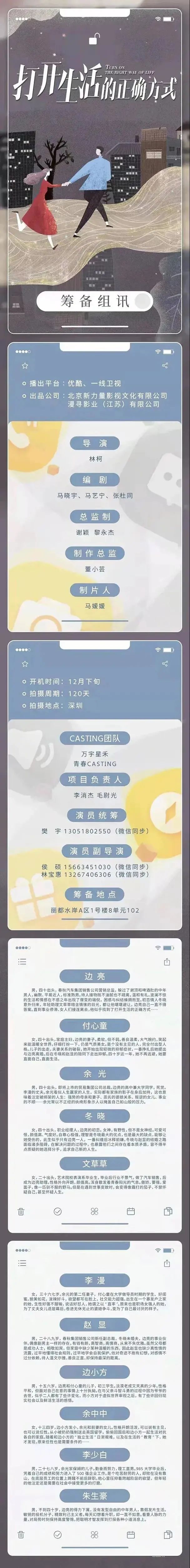 演员社群组讯016:现代剧《打开生活的正确方式》等